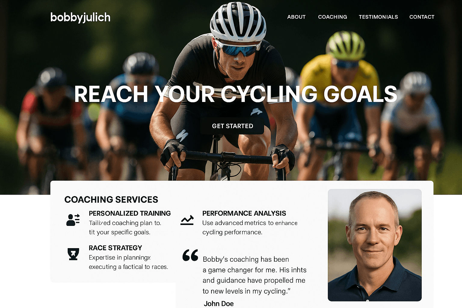 bobbyjulich.com website mockup